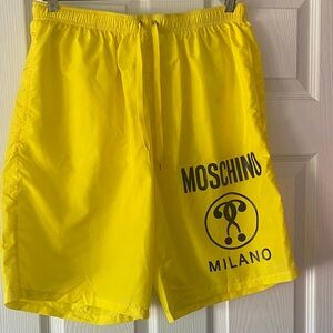 Moschino Vibrant Yellow Logo Shorts